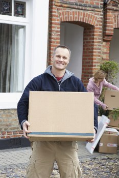 Removal van supporting a move in a Barnsbury residential street