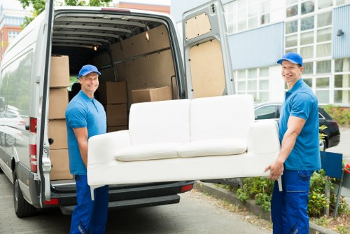 Removal van and moving team for Barnsbury house relocation