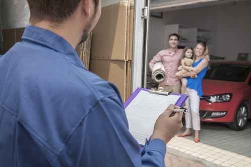 Careful loading of furniture during a Barnsbury removals job