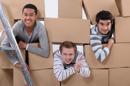 Preparation checklist and packing materials for a Barnsbury removal