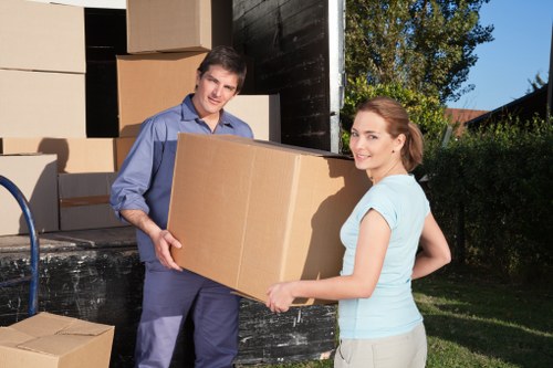 Packed removals van prepared for a Barnsbury relocation
